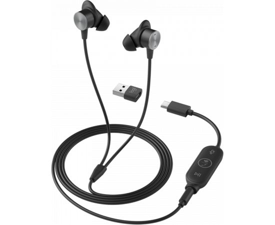 LOGITECH Logi Zone Wired Earbuds Teams - GRAPHITE - USB - EMEA