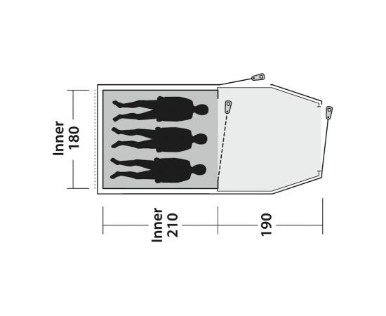 Outwell Earth 3 Blue, 3 personām