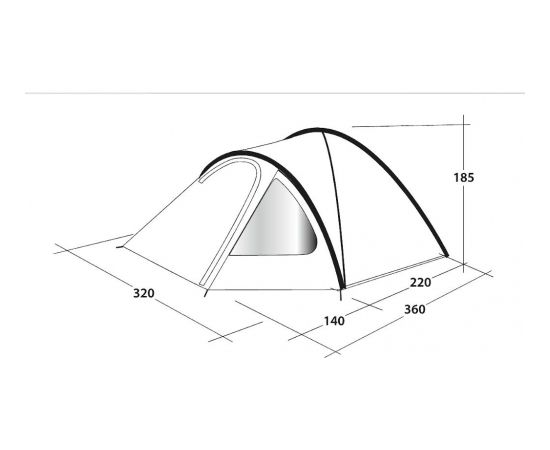 Outwell Tent Cloud 5 Blue, telts 5 personām