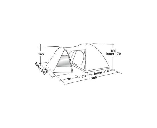 Easy Camp Blazar 400 Steel Blue telts 4 personām