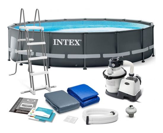 Intex Ultra XTR Frame Pool Set with Sand Filter Pump 732x132cm āra baseins