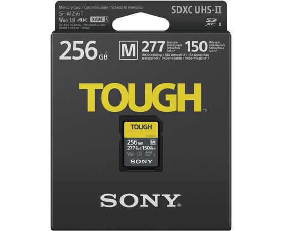 Sony memory card SDXC 256GB M Tough UHS-II C10 U3 V60