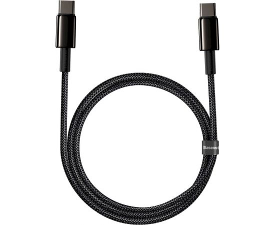 (Ir veikalā) Baseus Tungsten Gold Cable Type-C to Type-C 100W 2m Black