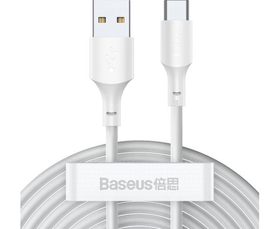 Baseus Simple Wisdom Data Cable Kit USB to Type-C 5A (2PCS/Set）1.5m White