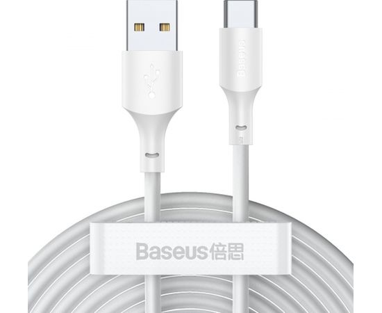 Baseus Simple Wisdom Data Cable Kit USB to Type-C 5A (2PCS/Set）1.5m White