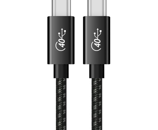 Fusion Superior USB-C -> USB-C кабель для передачи данных 100 Вт / 40 Гбит / с / USB 4 GEN 3 / 8K / 1,5 м черный