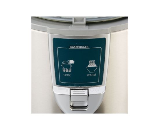 Gastroback Rice cooker  42507 Inox/ White, 450 W, 3 L