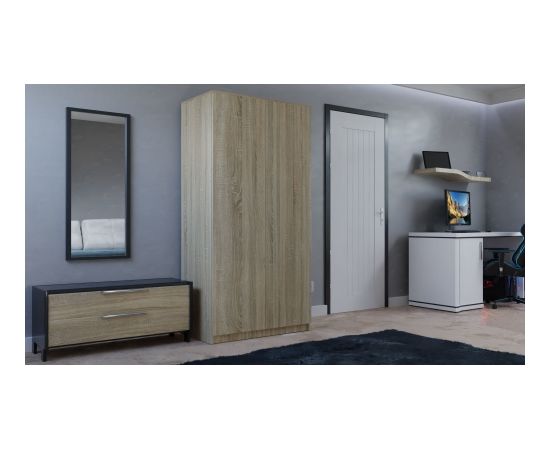 Top E Shop Topeshop SD-90 SON KPL bedroom wardrobe/closet 7 shelves 2 door(s) Oak
