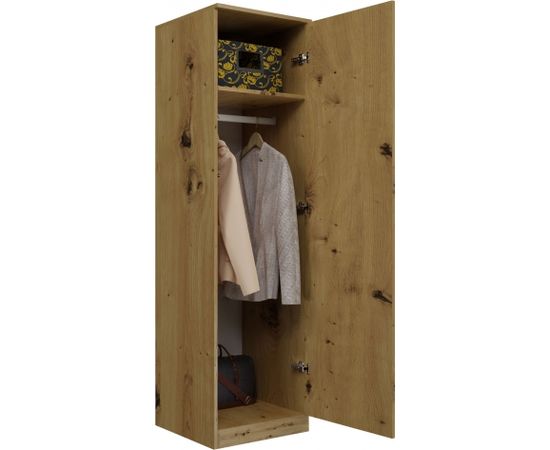 Top E Shop Topeshop SD-50 ARTISAN KPL bedroom wardrobe/closet 5 shelves 1 door(s) Oak