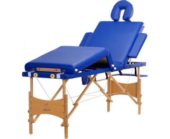 Bodyfit Stół, łóżko do masażu 4 segmentowe niebieskie