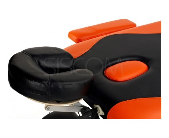 Bodyfit Łóżko aluminiowe do masażu 2 segmentowe czarno - pomarańczowe