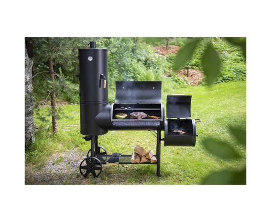 Mustang Off-set Georgia XXL kokogļu grils, kūpinātava Kokogļu grili 