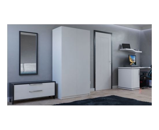 Top E Shop Topeshop SD-90 BIEL KPL bedroom wardrobe/closet 7 shelves 2 door(s) White