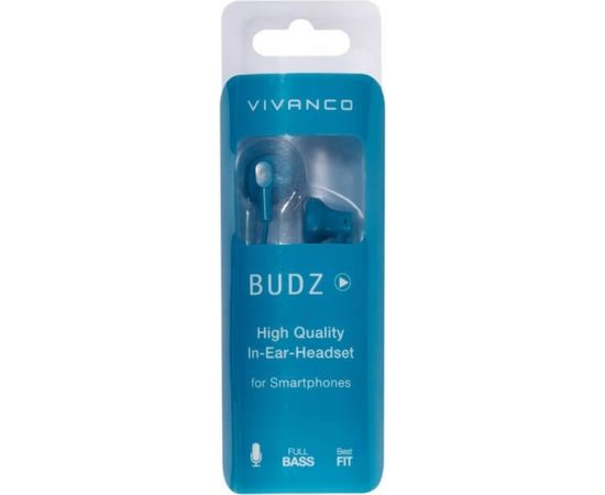 Vivanco headset Budz, blue (38927)