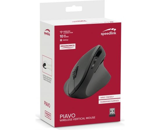 Speedlink wireless mouse Piavo Ergonomic Vertical (SL-630019-RRBK)