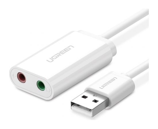 Ugreen USB 2.0 - 3,5 mm mini jack External Sound Adapter white (US205 30143)