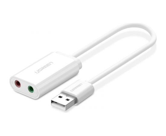 Ugreen USB 2.0 - 3,5 mm mini jack External Sound Adapter white (US205 30143)