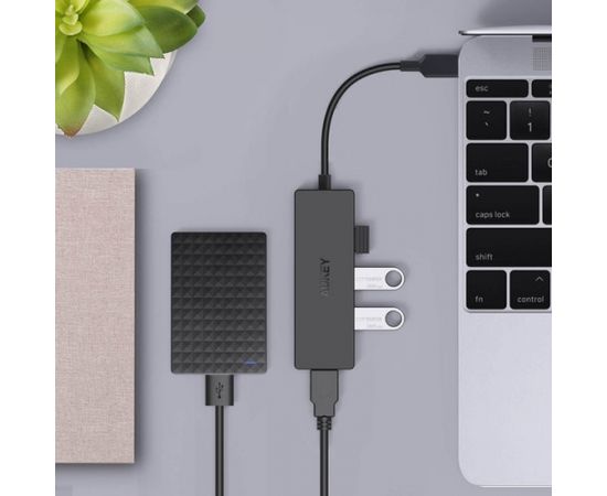 AUKEY CB-C64 interface hub Black, Grey