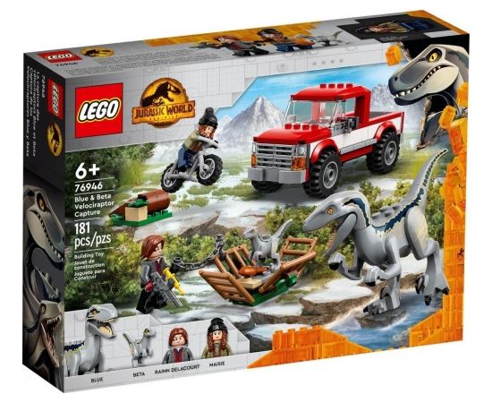 LEGO 76946 Jurassic World Velociraptoru Blū un Betas notveršana Lego Jurassic World