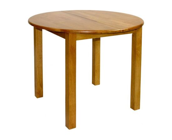 Ēdamistabas galds MIX & MATCH D90+30xH74cm, izvelkams, koks: gumijkoks, krāsa: gaišs ozols, apdare: lakots