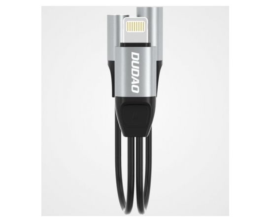 HQ Dudao L17i Адаптер для наушников Lightning на Lightning переходник + 3,5 мм Mini Аудио & конектор Заряда Jack Серый