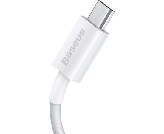 Baseus Superior Series Cable USB to micro USB, 2A, 2m (white) Data USB kabeļi
