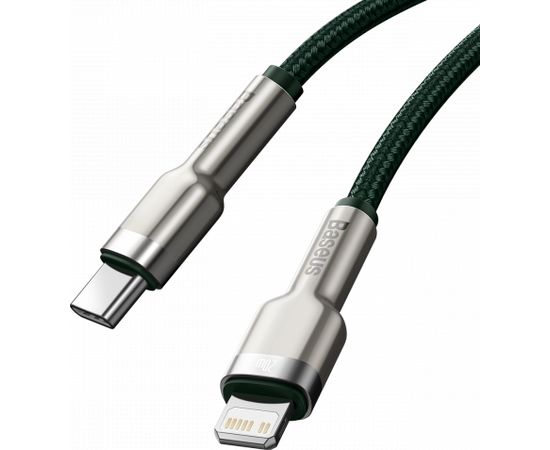 USB-C cable for Lightning Baseus Cafule, PD, 20W, 1m (green)