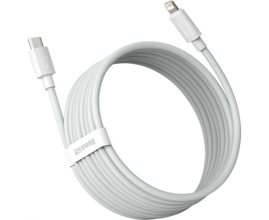 Baseus Simple Wisdom Data Cable Kit USB-C to Lightning PD 20W (2PCS/Set) 1.5m White