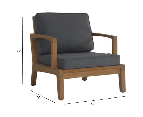 Atzveltnes krēsls MALDIVE 75x90xH80cm