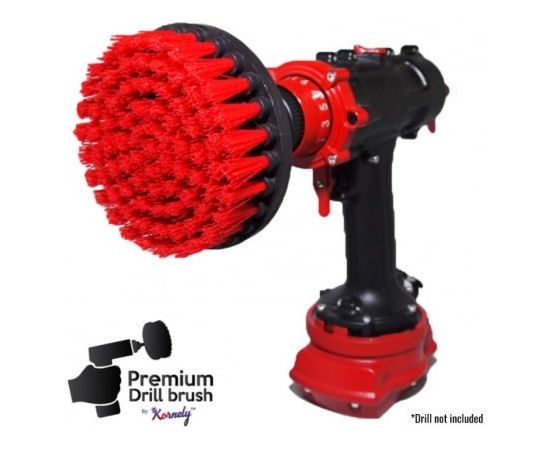 Профессиональная щетка Premium Drill Brush - жесткий, красный, 13цм.