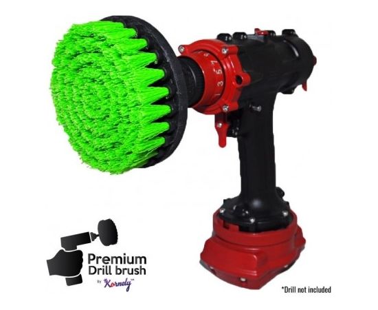 Профессиональная щетка Premium Drill Brush - средний, зеленый, 13цм.