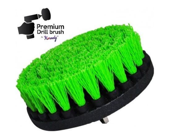 Premium urbju birste profesionālai tīrīšanai - vidēja, zaļa, 13 cm