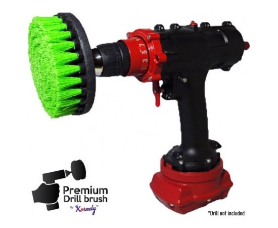 Профессиональная щетка Premium Drill Brush - средний, зеленый, 13цм.