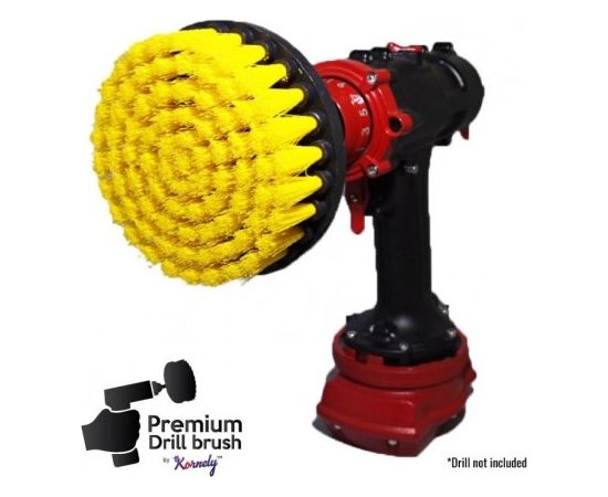 Профессиональная щетка Premium Drill Brush - средний мягкий, желтый, 13цм.