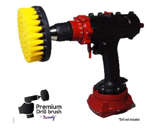 Профессиональная щетка Premium Drill Brush - средний мягкий, желтый, 13цм.