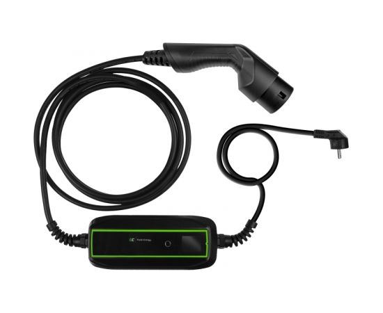 Green Cell EV16, GC EV PowerCable 3.6kW Schuko Type 2 mobile charger for charging electric cars and Plug-In hybrids, 10/16 A, 6.5 m