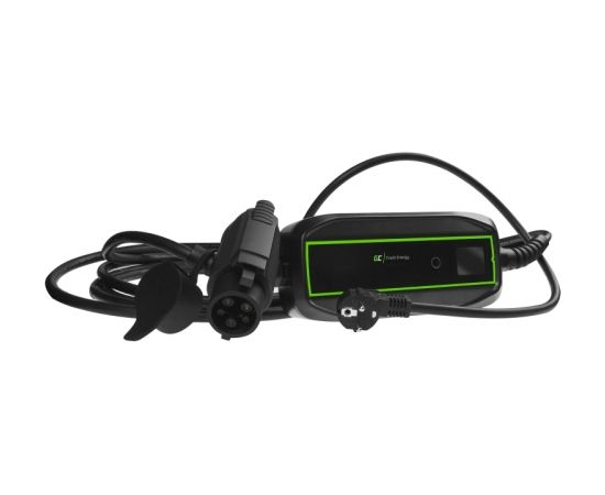 Green Cell EV17, GC EV PowerCable 3.6kW Schuko - Type 1 mobile charger for charging electric cars and Plug-In hybrids, 10/16 A, 6.5 m