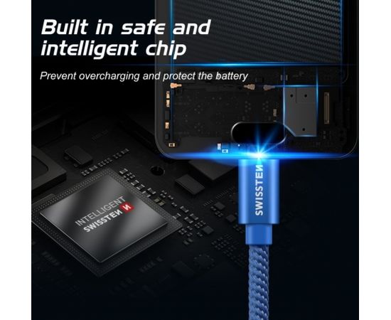 Swissten Textile Универсальный Quick Charge 3.1 USB-C USB Кабель данных 1.2м