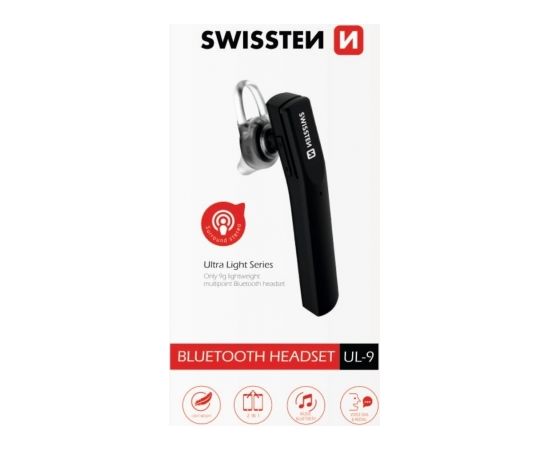 Swissten Ultra Light UL-9 Bluetooth HandsFree Austiņa ar Funkciju MultiPoint Bluetooth austiņas