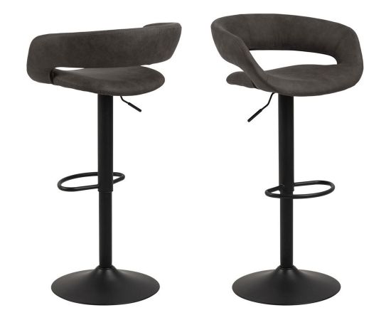 Bāra krēsls GRACE 54,5x48,5xH104cm, sēdeklis un atzveltne: audums, krāsa: antracīts, kāja: melna