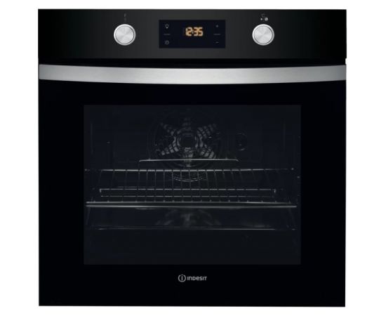 Indesit IFW 4841 JC BL oven 71 L A+ Black, Stainless steel