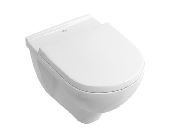 Villeroy &amp; Boch  s O.novo Rimless, stiprināms pie sienas, 360x560 mm, ar vāku QR/SC, balts Подвесные