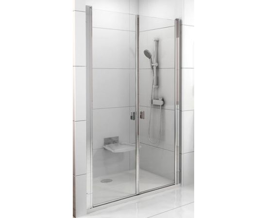Ravak dušas durvis CSDL2, 1000 mm, h=1950, spīdīgs/caurspīdīgs stikls