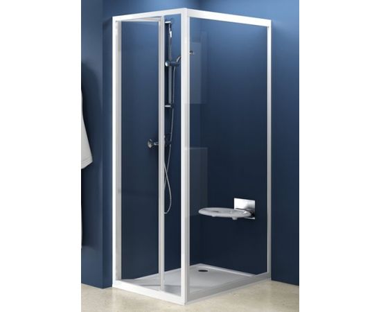 Ravak dušas siena PSS, 900 mm, h=1850, balts/grape stikls