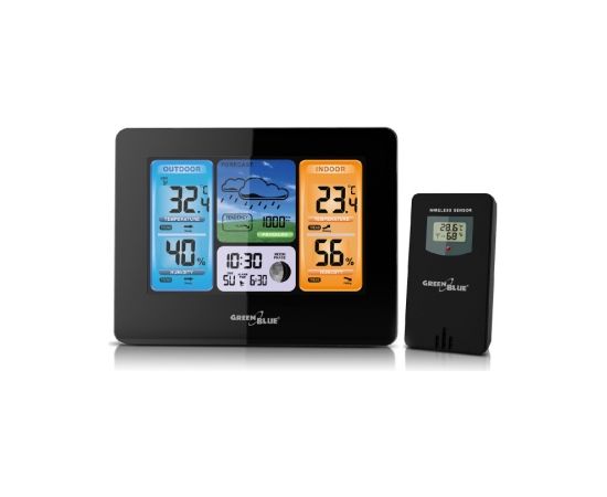 Greenblue GB526 digital weather station Black Battery