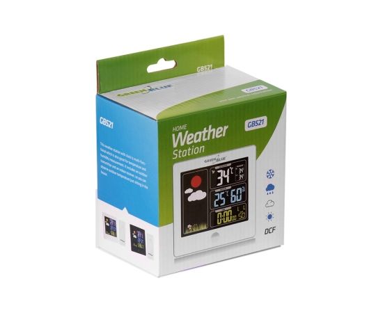 Greenblue Wireless Weather Station Outside Sensor Alarm Colorful Display Green Blue GB521W