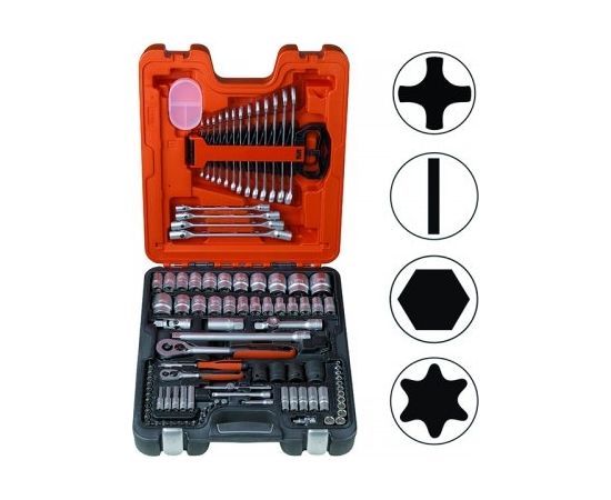 Bahco Socket set 1/4" and 1/2" 106pcs