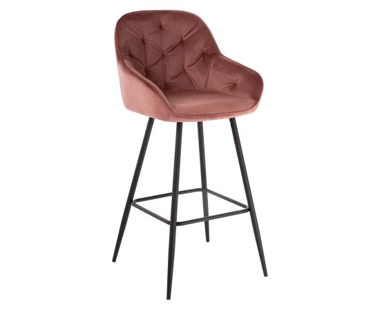 Bāra krēsls BRITA, rozā samts Bāra krēsls