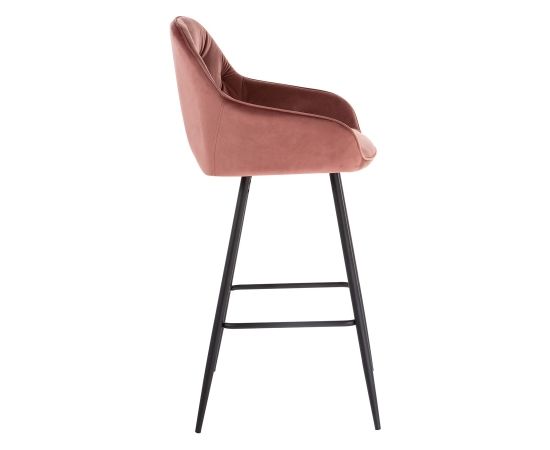 Барный стул BRITA, розовый бархат