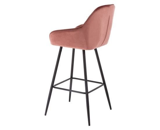Bāra krēsls BRITA, rozā samts